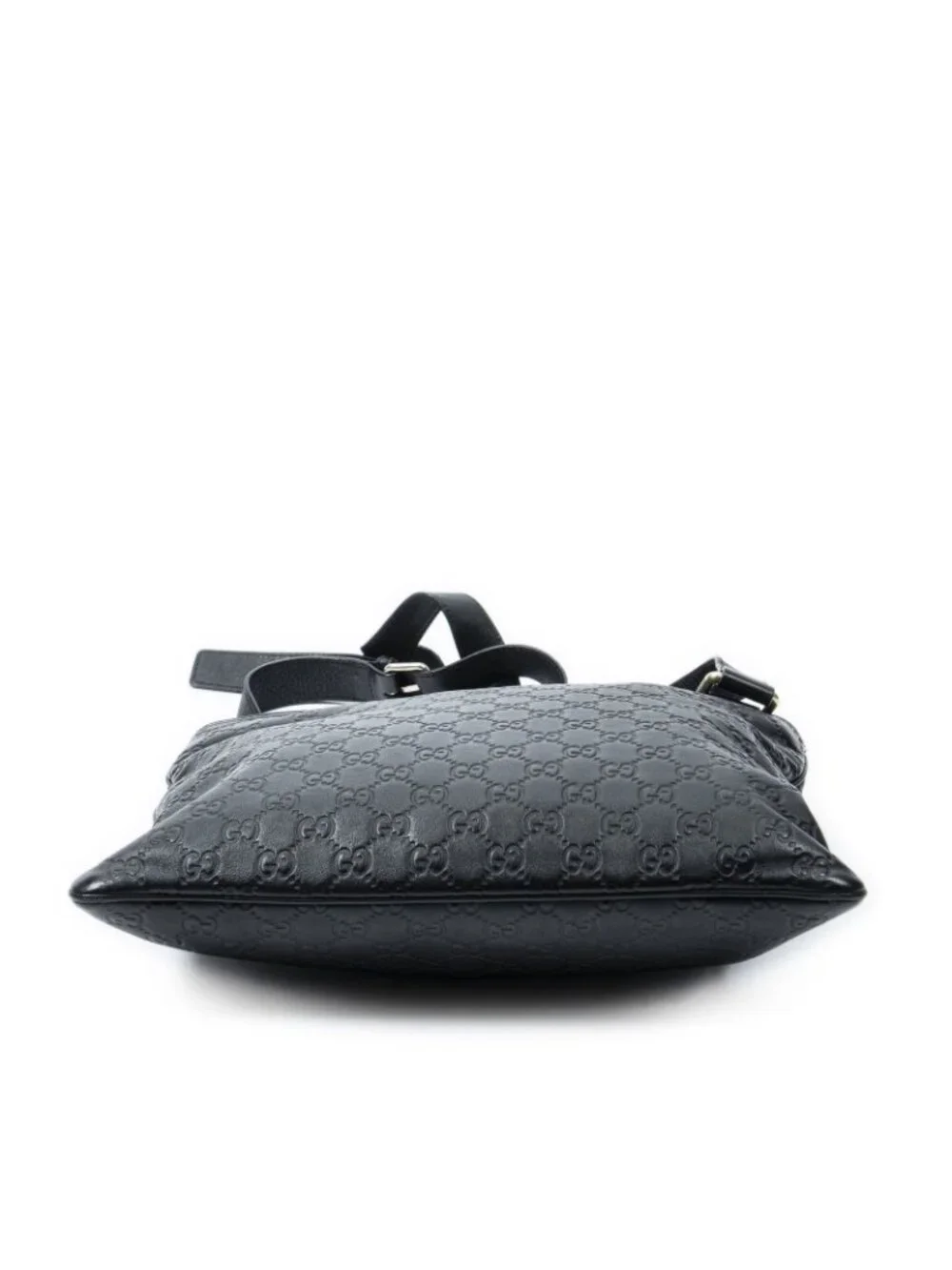 Gucci Large Square Zip Messenger Black Guccissima - Picture 6 of 10